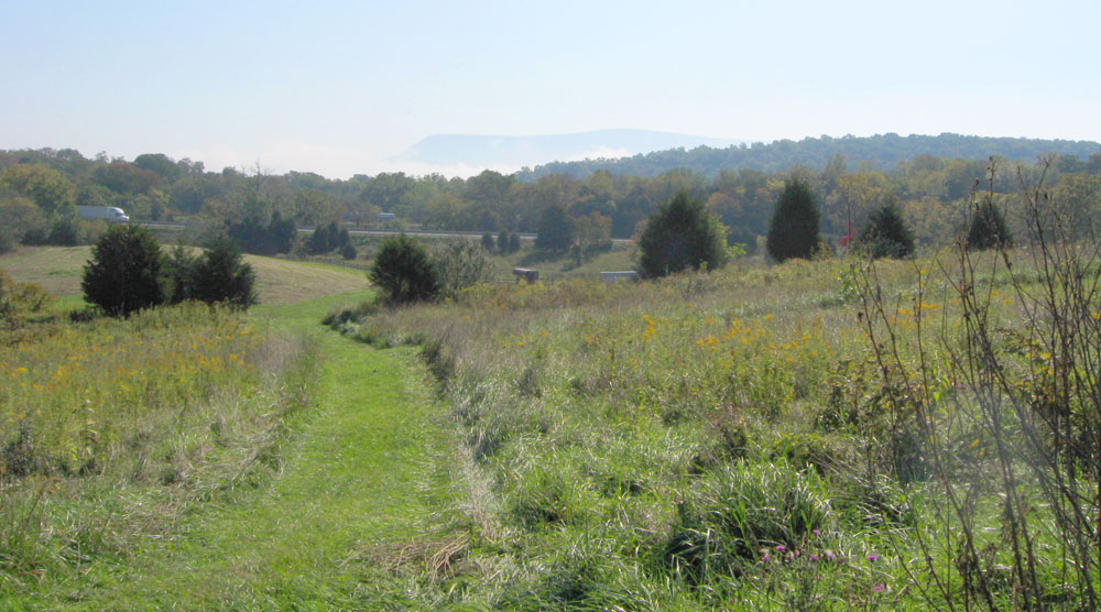 Panoramic view of Fisher's Hill from the Union Flank Attack wayside marker