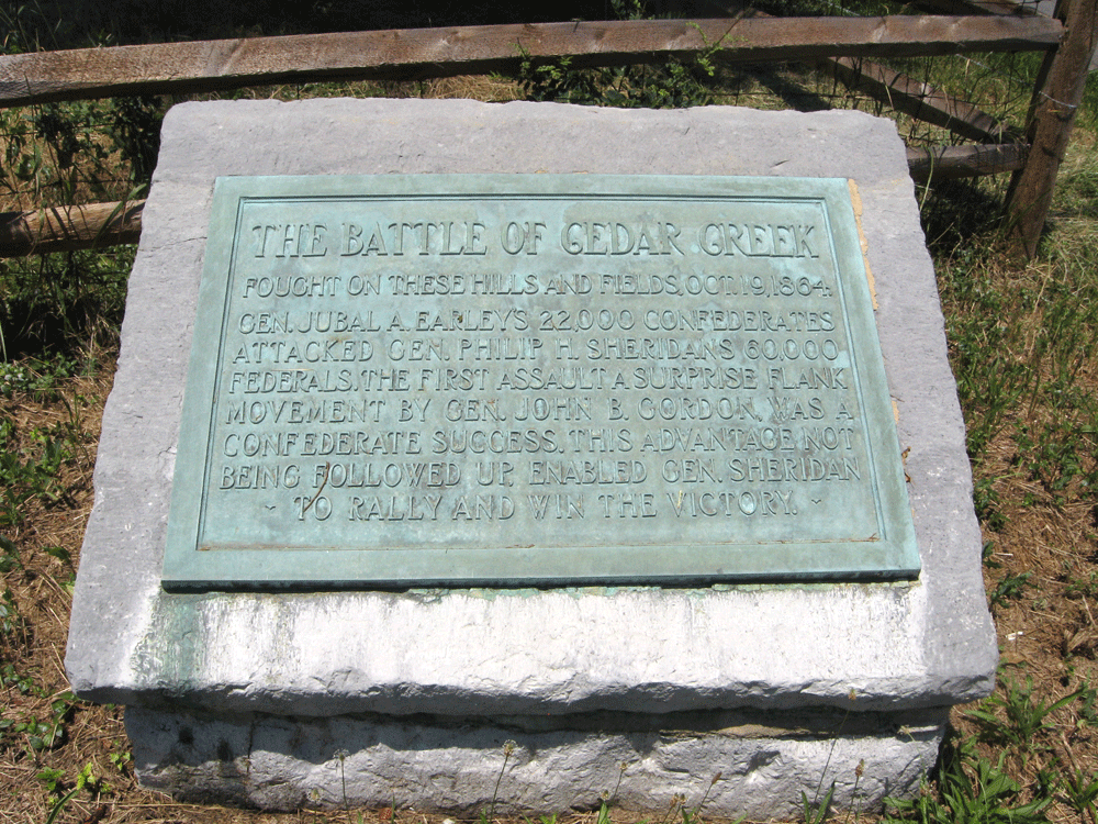Battle of Cedar Creek Battlefield Markers Association marker