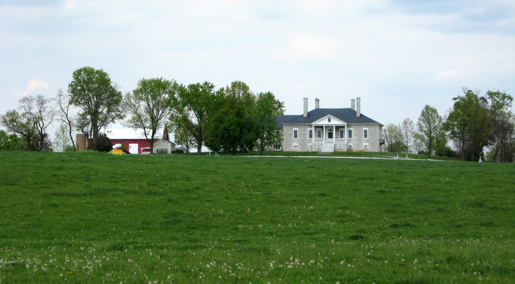 Belle Grove Plantation on the Cedar Creek battlefield outside Middletown, Virginia
