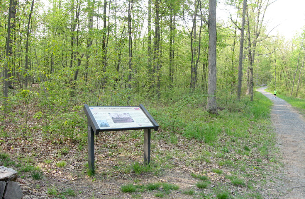 The "Camp Averill' wayside marker on the 3rd Winchester battlefield