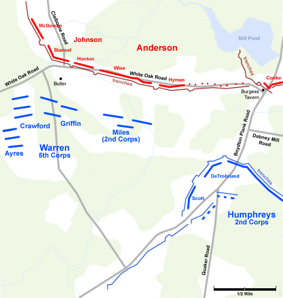 White Oak Road battle map- End of the Day