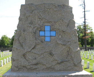Detail from the monument to the Sixth Corps is in Winchester National Cemetery in Winchester, Virginia.