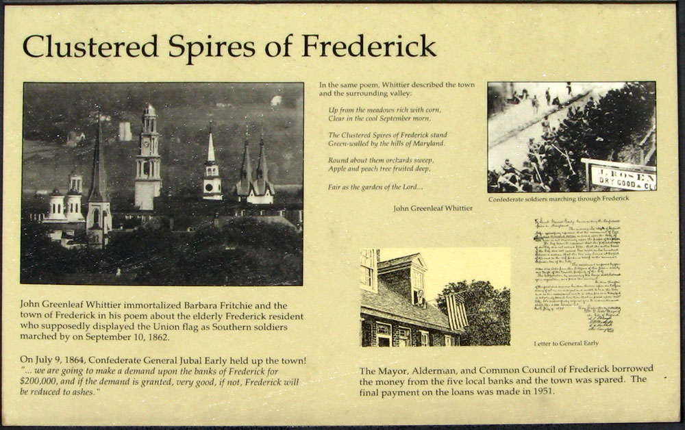 The "Clustered Spires of Fredericksburg" wayside marker