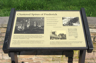 The "Clustered Spires of Fredericksburg" wayside marker