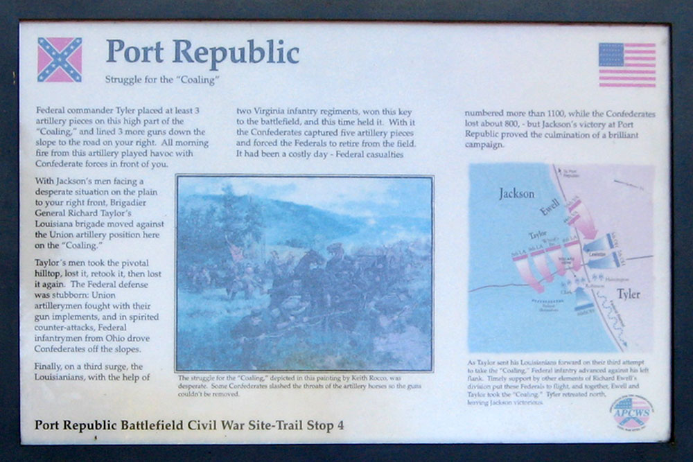 The Port Republic - Struggle for the "Coaling" wayside marker