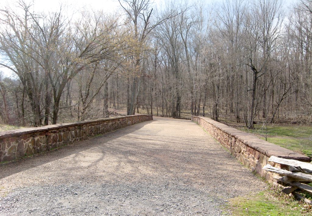 View across the Stone Bridge across Bull Run at Manassas National Battlefield