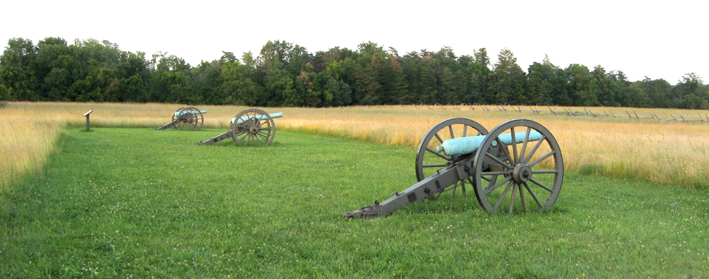 The Rhode Island Battery trailside marker is on the Matthews Hill Loop Trail which begins at Stop 4 on the Manassas Battlefield Driving Tour.