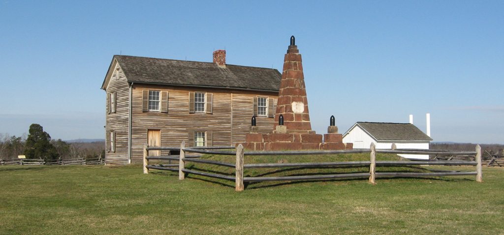 The Henry Hill monument on the Manassas battlefield is one of the first monuments dedicated to Civil War soldiers.