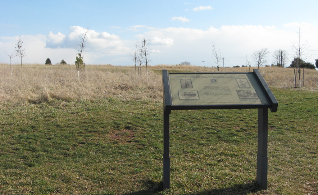The 71st New York State Militia trailside marker is on the Matthews Hill Loop Trail which begins at Stop 4 on the Manassas Battlefield Driving Tour.