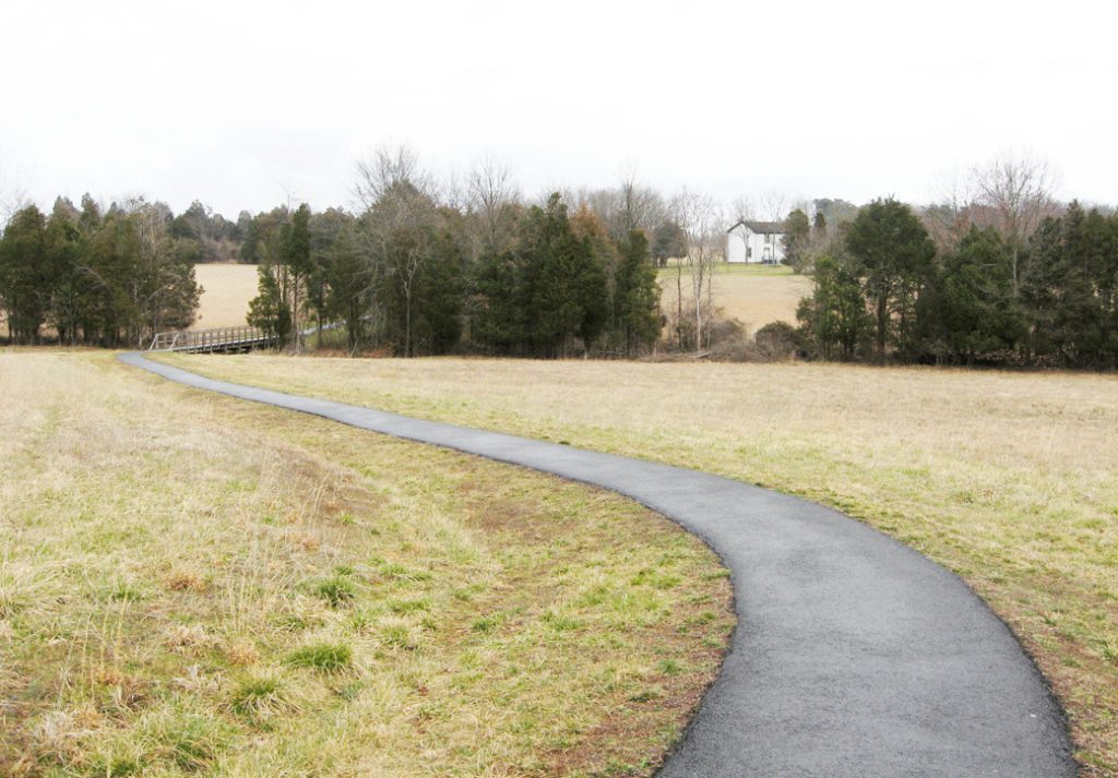 Trail to the Brawner Farmhouse on the Manassas battlefield