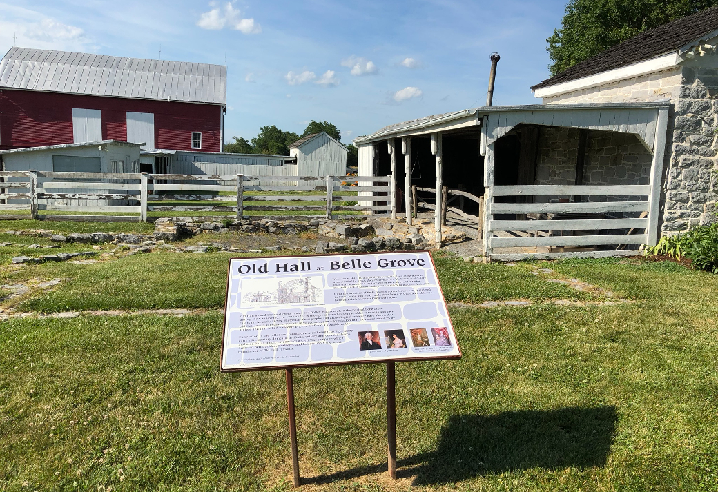 The Old Hall at Belle Grove marker has been removed