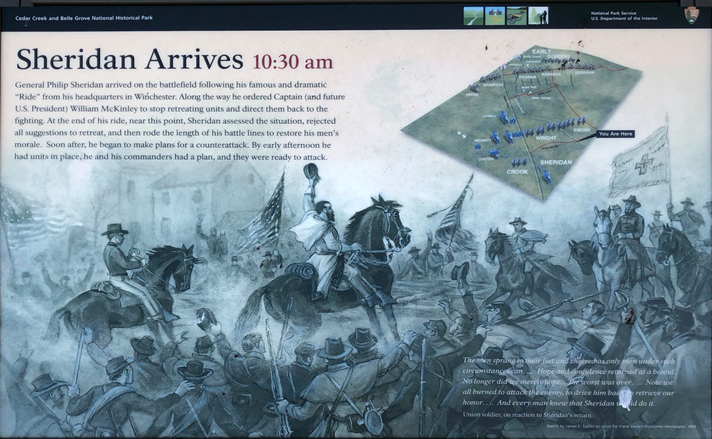 Sheridan Arrives wayside marker