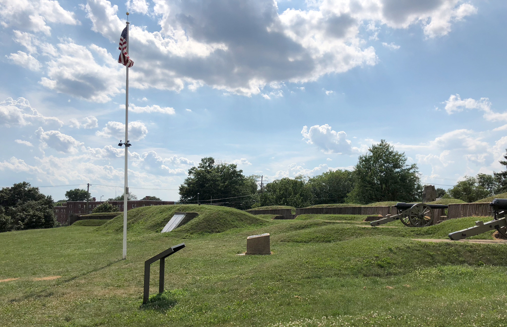 Interior of Fort Stevens in the Washington defences