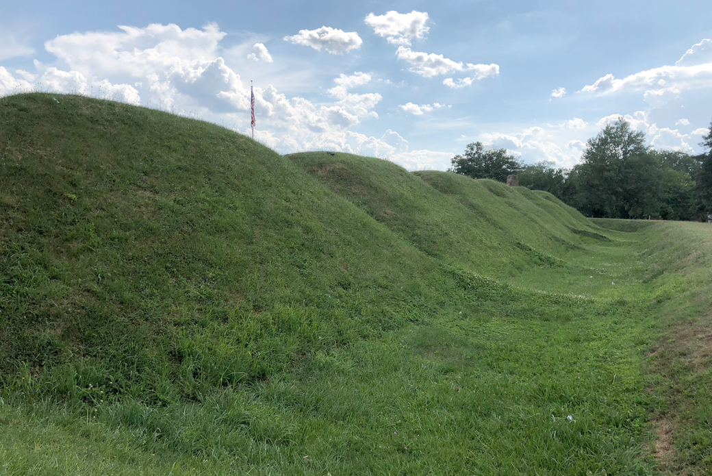View from the ditch in front of Forth Stevens in the Washington Defenses
