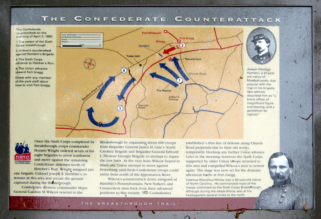 The Confederate Counterattack wayside marker