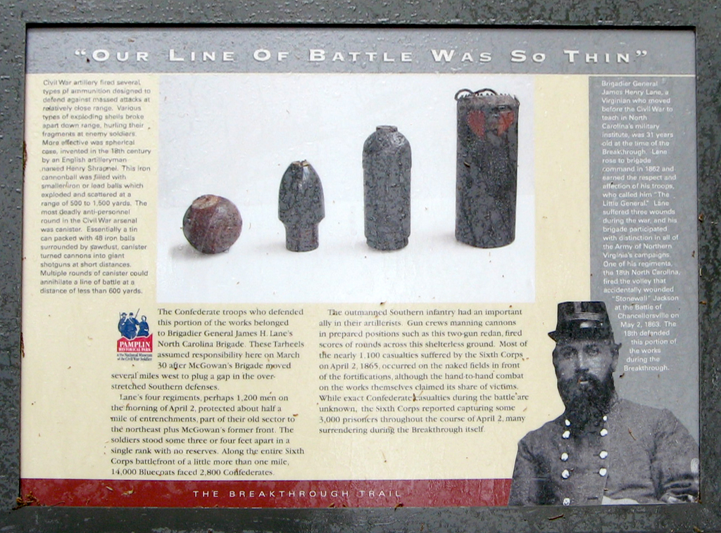 Our Line of Battle was So Thin wayside marker