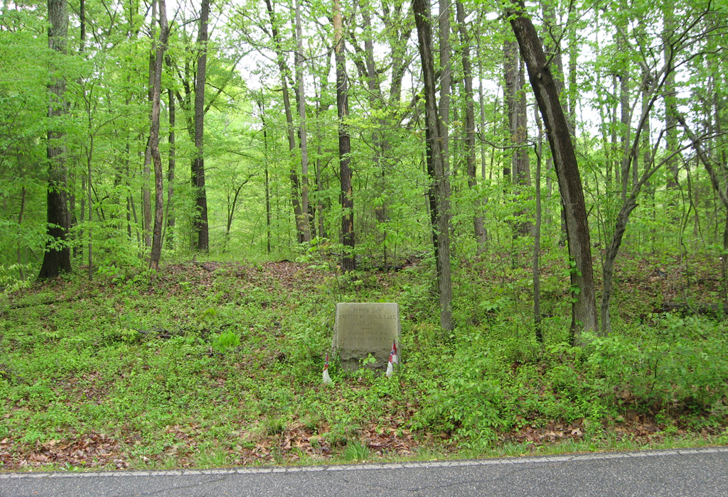 Rohoic Dam monument on the Petersburg battlefield/